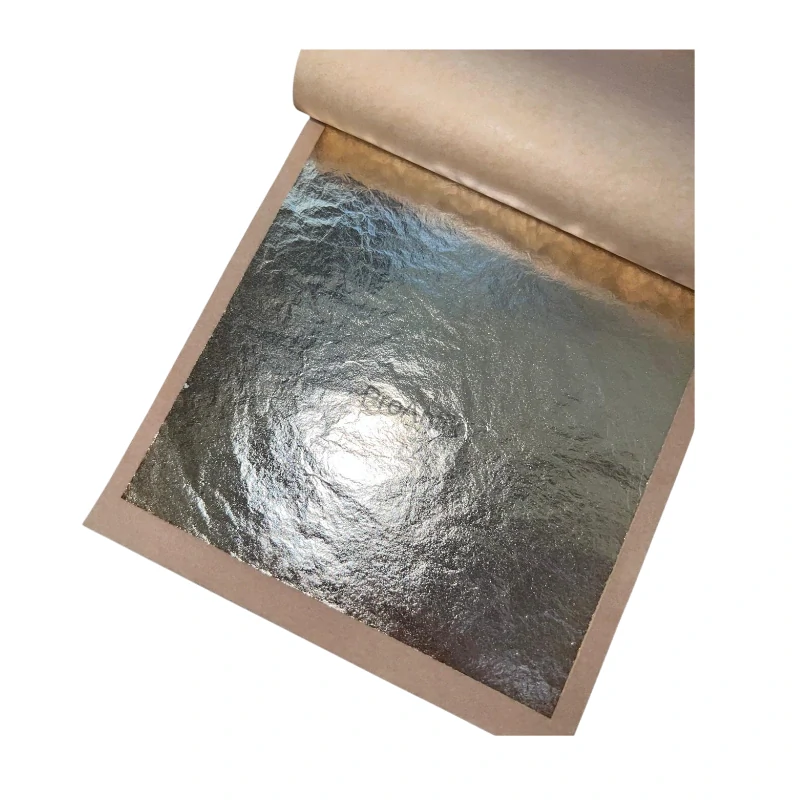 Stříbro plátkové, běžná síla, volně - 95 x 95 mm - SLEVA KVŮLI MÍRNÉ OXIDACI - 25 plátků