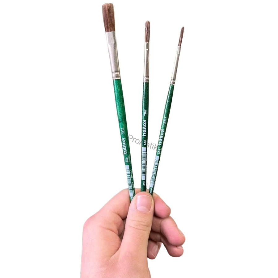 Štětec plochý na detaily a modelářství, jemný hovězí vlas 1/4" 21 mm