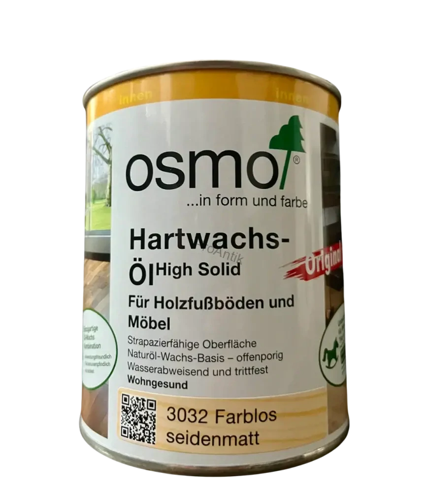 Osmo tvrdý voskový olej, bezbarvý na ochranu dřeva - Hartwachs-Öl Original, polomatný, 750 ml