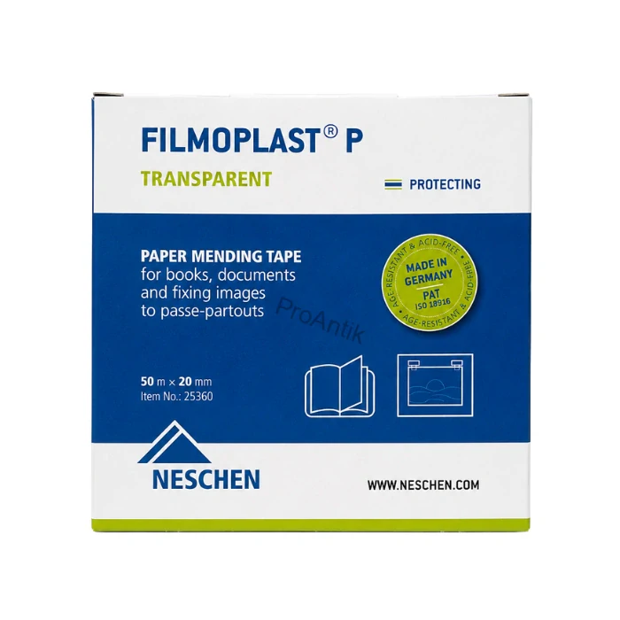 Archivační průhledná páska pro opravy knih a dokumentů, 50m - Neschen Filmoplast P