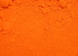 Kadmiová oranžová žluť, práškový pigment