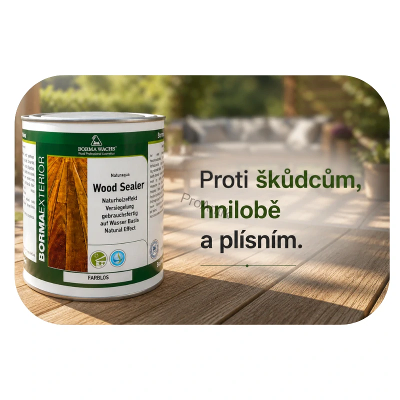Základ na dřevo na vodní bázi, proti škůdcům, hnilobě a plísním, 750 ml