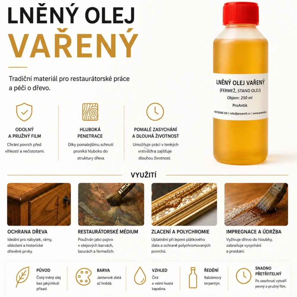 Lněný olej vařený, 5l