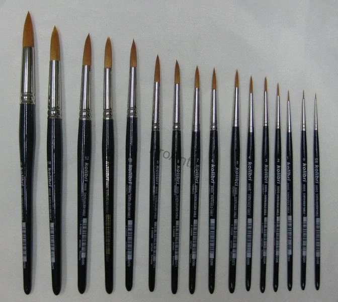 Štětec kulatý na akvarel, zlatý sobol, vel. 3