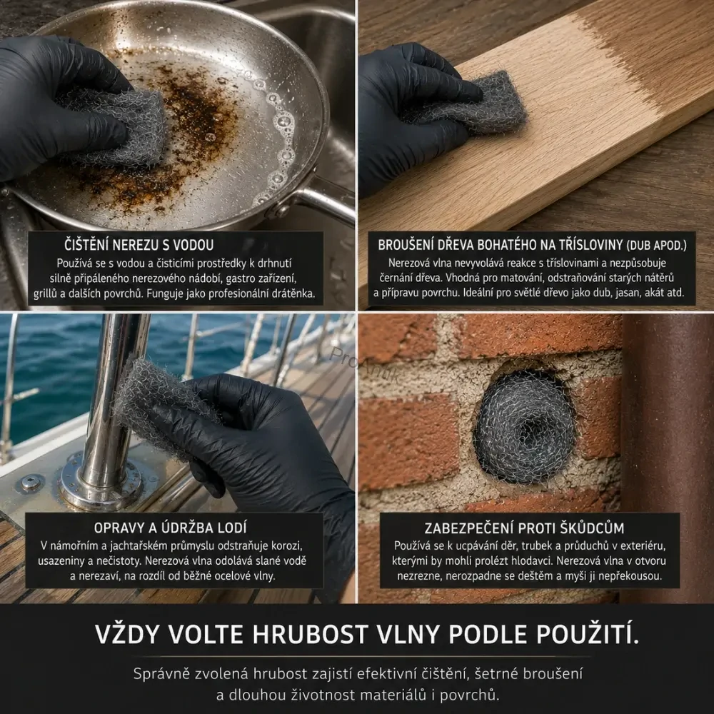 Nerezová ocelová vlna Rakso 150g - zvolte hrubost