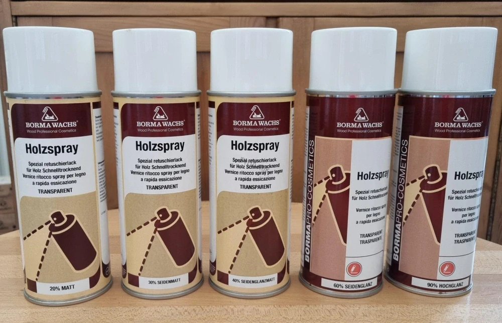 Retušovací bezbarvý lak na dřevo, sprej- 400 ml - zvolte lesk