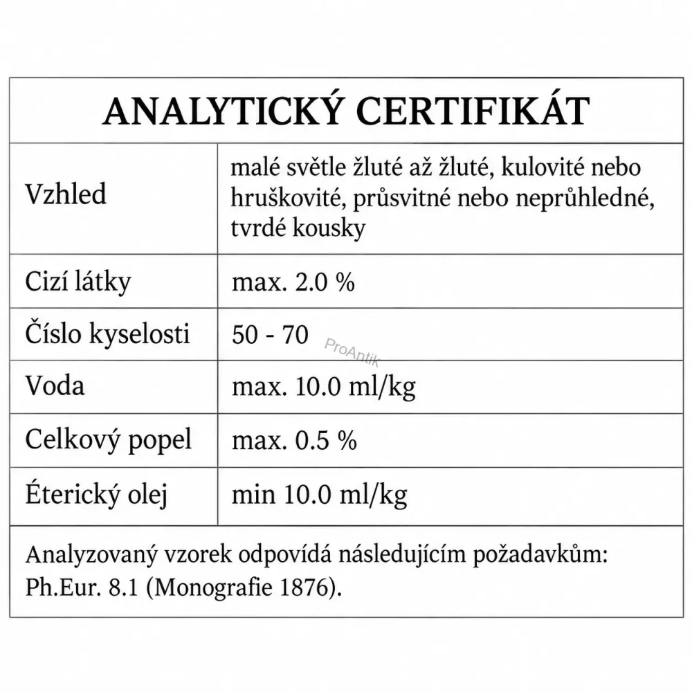 Masticha (mastix), pryksyřice, 100g