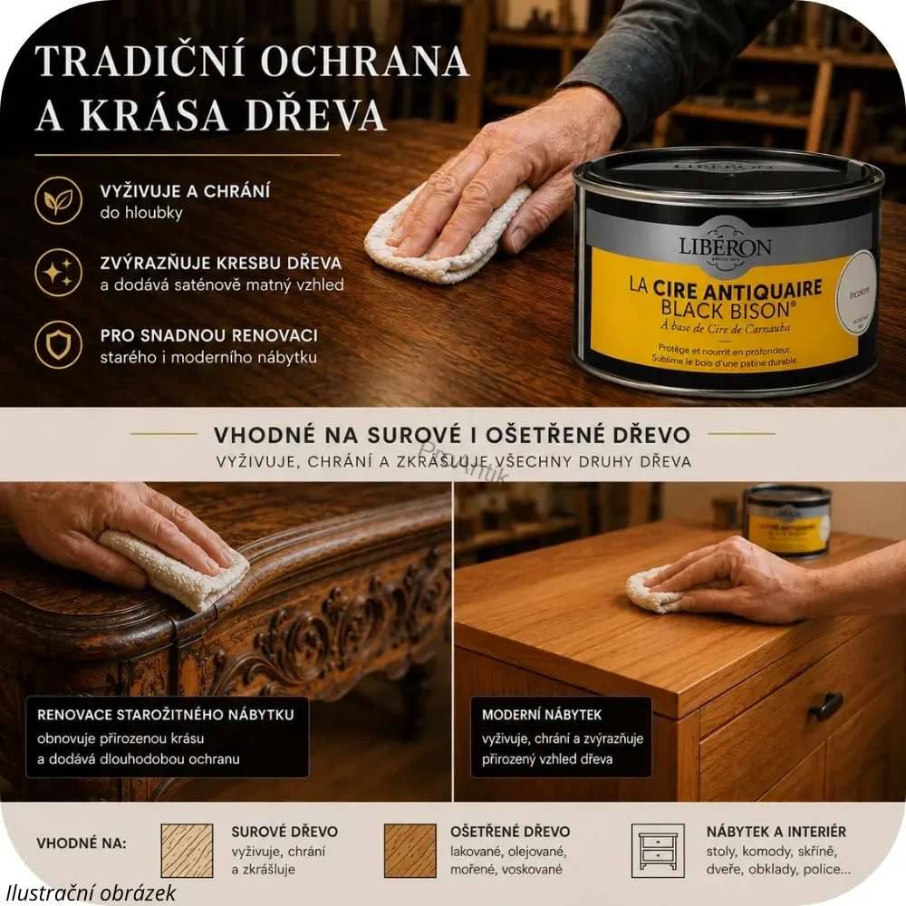 Antik vosk Libéron na dřevo a nábytek - 500 ml