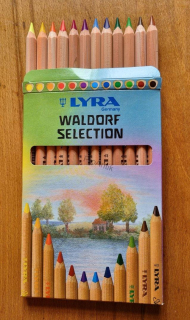 Trojboké silné pastelky Lyra Super Ferby Waldorf Selection, 12 barev