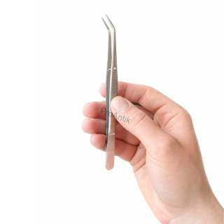 Pinzeta nerezová, lomená, délka 155mm