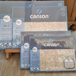Canson Aquarelle – akvarelový papír 60 % bavlny 300 g/m²