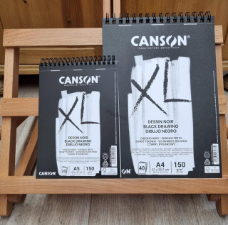 Canson XL Black Drawing – černý kreslicí papír 150 g/m²