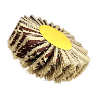 Brusný kartáč na dřevo (lamelový), na vrtačku – brusné plátno & agáve