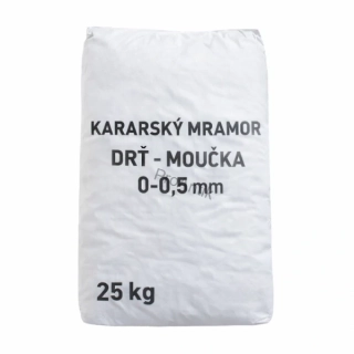Kararský mramor, moučka, zrno 0-0,5 mm