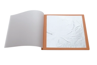 Stříbro plátkové, běžná síla, transfer - 95 x 95 mm