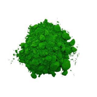 Papoušková zeleň, práškový pigment