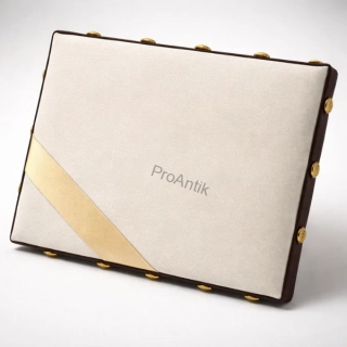 Pozlacovačský polštářek z pravé kůže - 20 x 26 cm