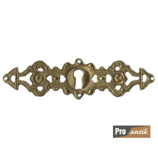 Kování na klíčovou dírku č.6 - mosaz, Historismus 114x33 mm