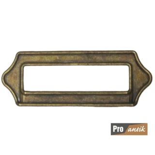 Rámeček pro etiketu - Horizontální z mosazi - 78x30 mm - 1 ks