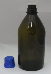 Lahev hnědé sklo odolná vůči rozpouštědlům, obsah náplně 1 litr - 1 ks
